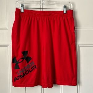 Youth XL Loose Red Under Armour Athletic Shorts
